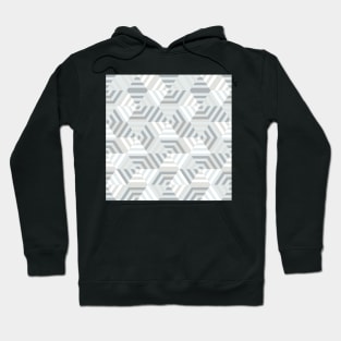 Retro Gray Hexagons Hoodie